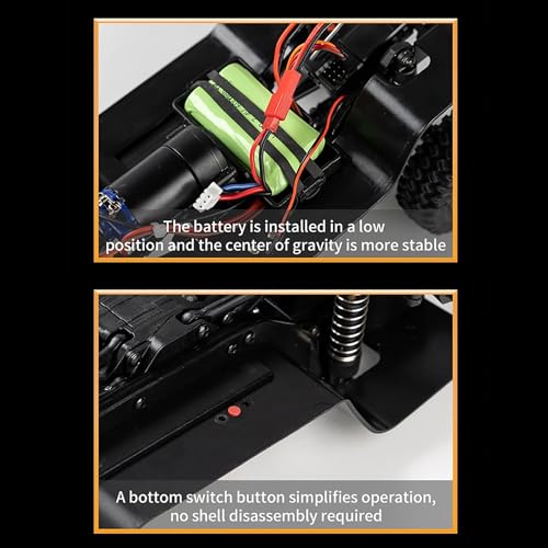 AMK Upgraded TRX4M Nylon Chassis Frame, 1/18 RC Crawler Assembled Chassis for 1/18 AX-8560 Rc Crawler TRX4-M Bronco Defender