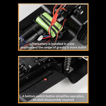 AMK Upgraded TRX4M Nylon Chassis Frame, 1/18 RC Crawler Assembled Chassis for 1/18 AX-8560 Rc Crawler TRX4-M Bronco Defender