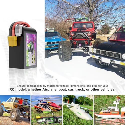 OVONIC 5S 1300mAh Lipo Battery 18.5V 130C Battery with XT60 Plug for RC Car Truck RC Vehicles Boat Drone RC Airplane Quadcopter Helicopter FPV Racing Hobby Models [1 Package Including 2 Batteries]