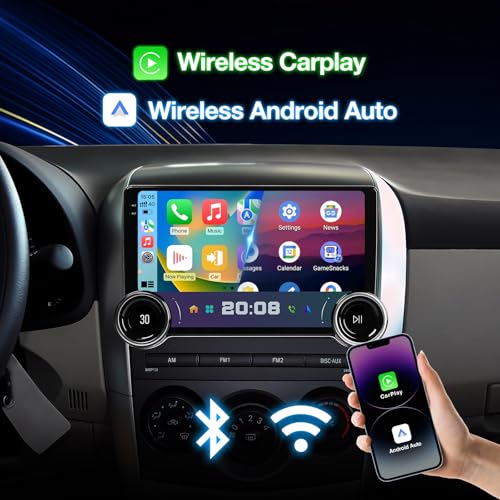 Binize 10.1 Inch Android 13 Single Din Car Stereo Radio | Touchscreen Head Unit ,GPS Navigation Receiver,Wireless Carplay/Andriod Auto Bluetooth,FM,Mirror Link,Backup Camera