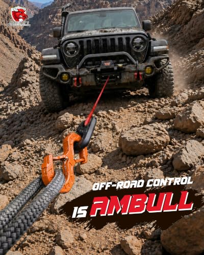 3/8 Tow Hook, Winch Hook for Off-Road Recovery, Towing Shackle 33000 Lbs, G80 Heavy Duty Strength Integrated Winch Quick Shackle, Orange - color: Orange