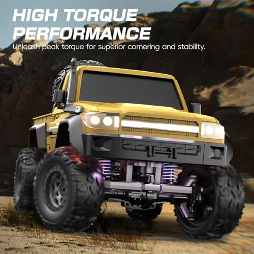1:20 Scale RC Crawler RTR RC Rock Truck 4x4 2.4GHZ Hobby Grade Remote Control Car Model Vehicle RC Buggy (02-Red) - color: 02-red