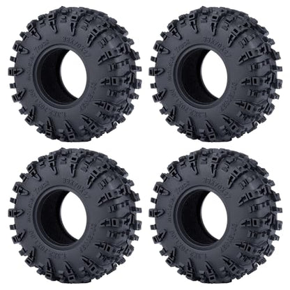 MORLORDY 4Pcs 1.3" Tires - 70mm High Rebound Rubber Tires with Foam Inserts for 1/18 1/24 Micro Crawlera TRX4M SCX24 Upgrade Parts, Style A - color: Style A