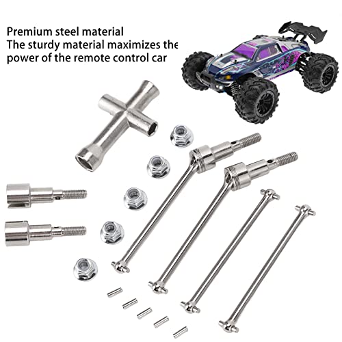 1/16 RC Car Drive Shaft Set Front Rear CVD Axle Kit Compatible with 16101 16102 16103 16201PRO High Strength Steel Drive Shafts for 1/16 Scale RC Cars