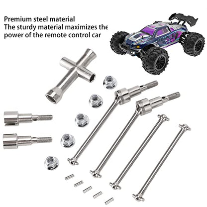 1/16 RC Car Drive Shaft Set Front Rear CVD Axle Kit Compatible with 16101 16102 16103 16201PRO High Strength Steel Drive Shafts for 1/16 Scale RC Cars