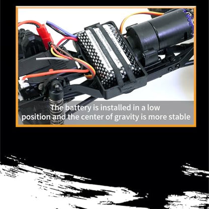1/18 Scale RC Pickup Truck for Adult, 2.4GHz 4WD Off-Road Remote Control Drift Car, RC Rock Crawler with LED Lights, 12km/h High Speed & Waterproof ESC - color: Green, size: 3 Battery