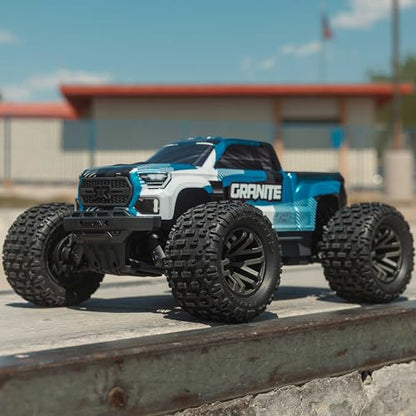ARRMA RC Truck 1/10 Granite 4X4 223S BLX BRUSHLESS Monster Truck RTR, Blue | With DSC, Batteries and Charger Not Included, ARA4302V4T1 - color: Blue
