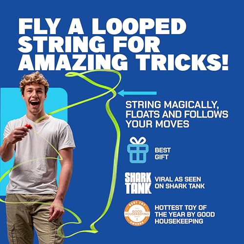 ZipString Original Rope Launcher Toy, Rock'it Red | As Seen on Shark Tank, For Kids & Adults, Fly String Loop in Air, Endless Tricks & Fun - color: Rock'it Red