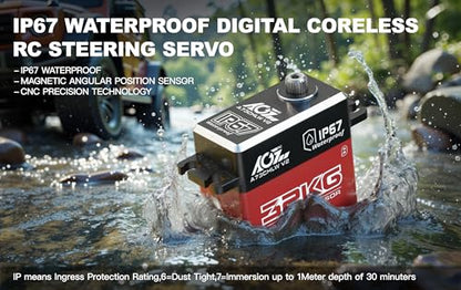 AGFRC 32KG A73CHLW V2 Coreless Waterproof Servo and A73BHLW V2 40KG Brushless Waterproof Programmable Steering Servo