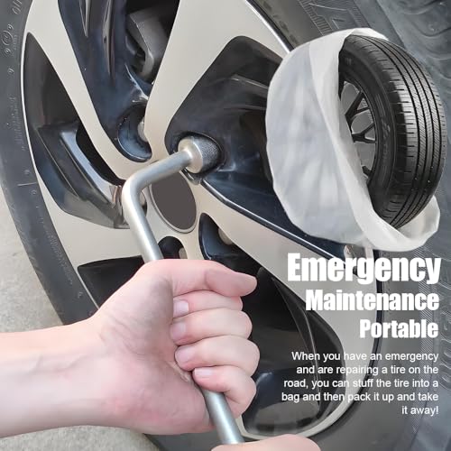 8PCS Extra-Large Tire Covers, Tear-Resistant LDPE Plastic Tire Bags for Storage & Transport Car Tires Wheel, Waterproof Dustproof Tire Storage Bag,Universal for Most Vehicles (43.3" * 39.2") - size: 8PCS