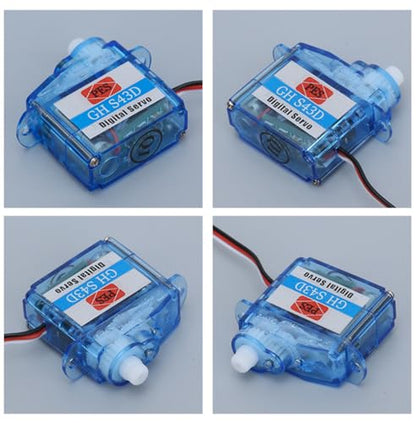 2Pcs Mini Super Light 4.3g GH-S43D Digital Servo Micro Coreless Servo 3.6V-4.8V for Remote Control Aircraft Flight Direction RC Airplane