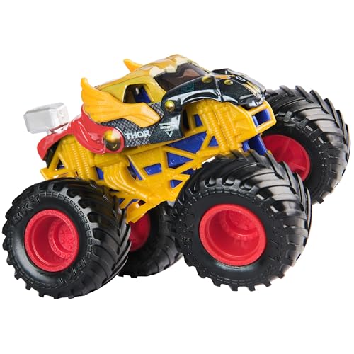 Monster Jam, Marvel Official Thor Monster Truck, Die-Cast Vehicle, 1:64 Scale, Super Hero Kids Toys for Boys Ages 3 and up - color: Thor