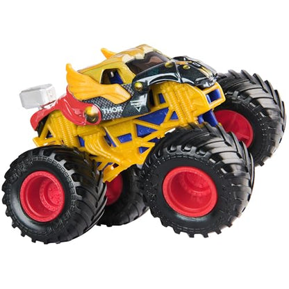 Monster Jam, Marvel Official Thor Monster Truck, Die-Cast Vehicle, 1:64 Scale, Super Hero Kids Toys for Boys Ages 3 and up - color: Thor