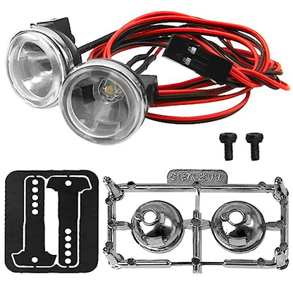 1/10 RC Car RC Car LED Light Headlights Spotlight Compatible with Traxxas TRX-4 TRX-6 Axial SCX10 90046 AXI03007 Redcat Gen8 1/10 RC Crawler Car Truck (18MM B) - size: 18MM B
