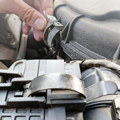 4 PCS Air Filter Clips, Heavy Duty Metal Auto Airbox Housing Clip Replacement for Fastening Connection, Air Cleaning Filter Retaining Clip Spring Clamp for Most Cars