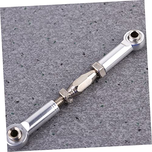 6pcs Aluminum Turnbuckle Rod Linkage Kit for Rc Crawler Accessories Rc Car Compatible Upgrade Parts - color: Silver