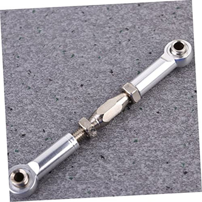 6pcs Aluminum Turnbuckle Rod Linkage Kit for Rc Crawler Accessories Rc Car Compatible Upgrade Parts - color: Silver