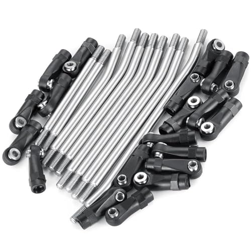 RC Links Linkage Compatible with Element for Enduro for Sendero 1/10 RC Crawler 10Pcs Steel Linkages Improve Clearance Suspension Links with Rod End