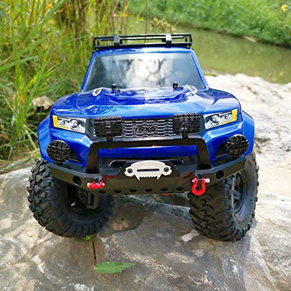 GoolRC TRX-4 Metal Front Bumper with 2 Led Lights for 1/10 RC Crawler Traxxas TRX4 Sport 82024 (Titanium)