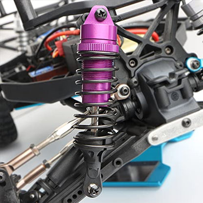 5862 Front & Rear Aluminum Alloy Shock Absorber for 1/10 Slash 4x4 Hoss Rustler Stampede Bandit VXL Nitro Shock Parts Replace of 3760 3762 SLA014 (4-Pack) (Purple) - color: Purple