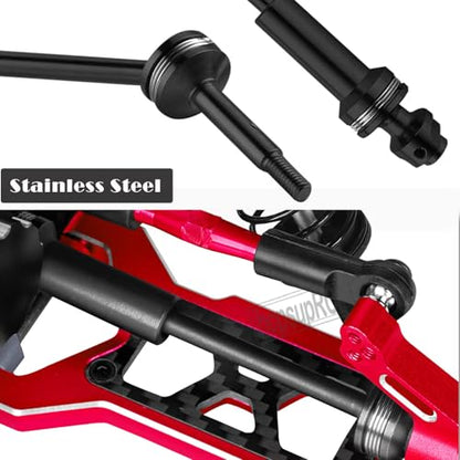 RC for 1/10 Slash 2WD,Slash 2WD VXL Upgrades Parts Shocks&Drive Shaft CVD&Front Rear Suspension A Arms&Caster Block&Steering Blocks&Rear Stub Axle Carriers&Turnbuckles Camber Link,(Red) - color: Red(Upgrades Parts)