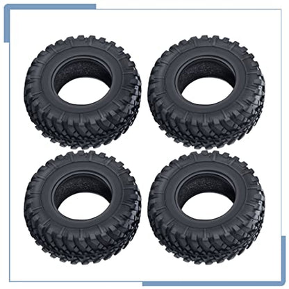 4PCS Rubber Micro RC Tires 38mm for Kyosho Mini Z 4x4 Tires 1/18 Scale 1/24 Scale - size: 38mm