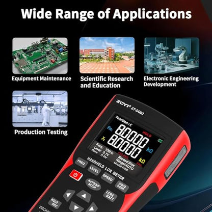 LCR Meter Handheld Digital Bridge Battery Internal Resistance Tester DQ02-2-in-1 High-Precision Capacitance and Battery Tester(DQ02 KitI) - size: DQ02 KitI
