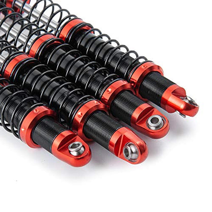 Que-T 4pcs Metal Shock Absorber Damper for 1/10 RC Crawler Car SCX10 D90 TRX4 TRX6 (85mm) - size: 85mm