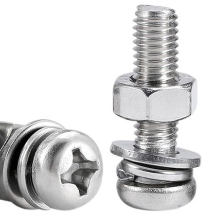Machine Screw Assortment Kit 1007Pcs 304 Stainless Steel, #4-40#6-32#8-32#10-24 Phillips Pan Head Screws with Nuts, Flat & Spring Washers, Organized Storage Case for DIY Home Repair Automotive
