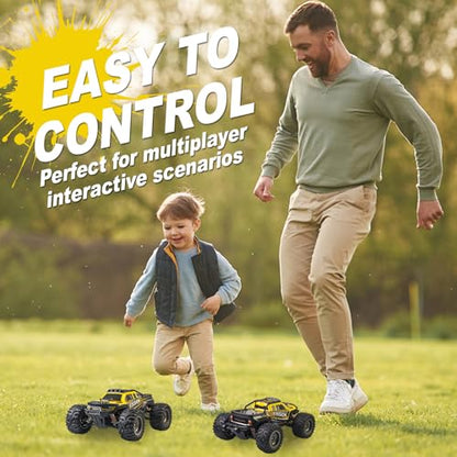A ALPHA Brushless High-Speed 4WD RC Truck with Metal Drivetrain, Upgrade-Free 1/12 RC Truck Designed for Fast, Aggressive Driving