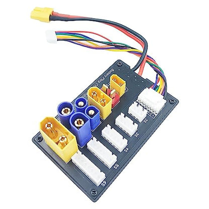 Parallel Charging Board EC3 EC5 T 6S Lipo Battery Balance Charger Balanced Charging Plate Adapter Expansion Board for Imax B6 B6AC IDST Q6 Lite Balance Charger