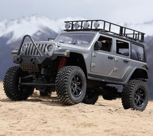1/12 RC Crawler RTR, MN-128 Off-Road Truck, 4x4 RC Rock Crawler with 2.4G Remote Control RC Jeep Car Model for Adults Hobby Gifts (Gray) - color: Gray