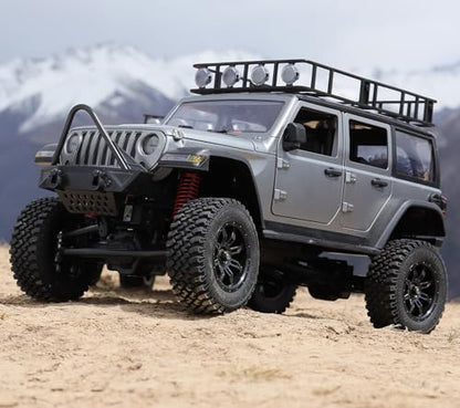 1/12 RC Crawler RTR, MN-128 Off-Road Truck, 4x4 RC Rock Crawler with 2.4G Remote Control RC Jeep Car Model for Adults Hobby Gifts (Gray) - color: Gray