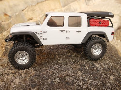 RC 1.0 Beadlock Wheels Offsets -2 Aluminum Rims for AX24 1/18 TRX4M All 1/24 Scale SCX24 Deadbolt RC Crawler Car Wheels Upgrades 4Pc (Silver) - color: Silver