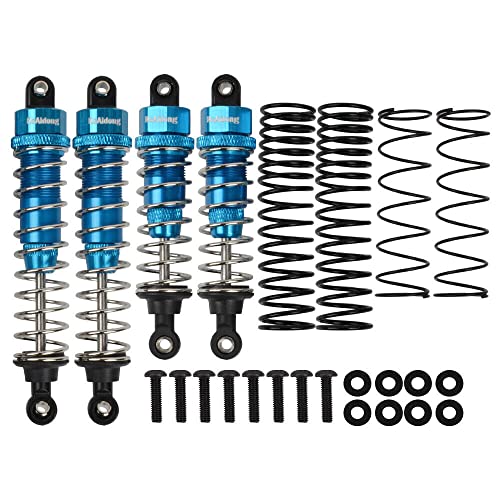 Aluminum Front & Rear Shock Absorber Assembled for Tamiya TT-02B Redcat Hongnor LRP HPI Team LOSI 1/10 Buggy Car (Blue) - color: Blue