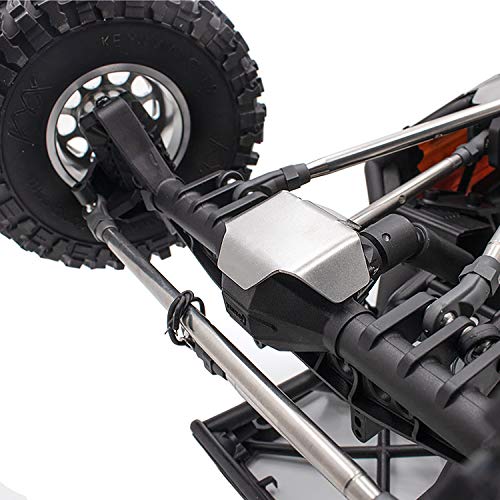 LCX Racing 1/10th RC Crawler Car Stainless Steel Guard Board, Skid Plate Armor & Axle Guard, Protector Skid Plate Axle Guard Set for Axial Capra UTB10, Upgrades Parts Accessories