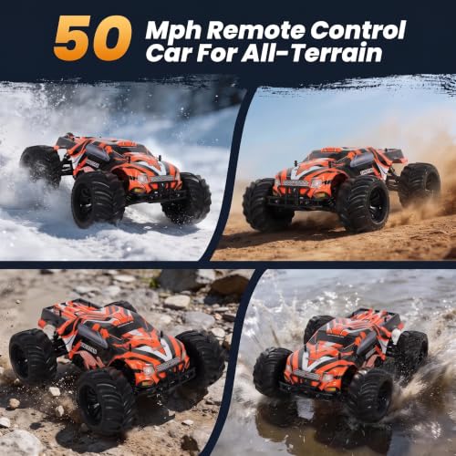 JLBRACINGRC 1:10 Scale Remote Control Car,80+KM/H High Speed RTR RC Truck,2.4GHZ Radio Controlled Electric Cars,4WD 4x4 Off Road Monster Truck,IPX7 Waterproof Brushless RC Car for Adults