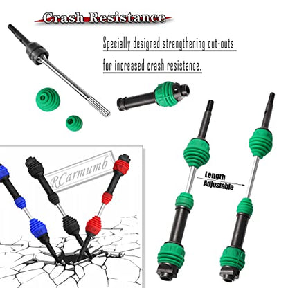 CVD Axles Driveshafts Upgrades Part for 1/10 Slash Rustler Stampede Hoss VXL 4X4 4WD,4Pcs Front Rear Transmission Universal Drive Shaft,Replace #6852R,#6851R,Green - color: Green - 4pcs