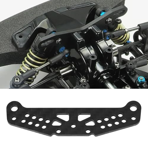 2pcs RC Car Shock Tower Carbon Fibre Compatible with Tam-iya TT01 TT01E Front and Rear