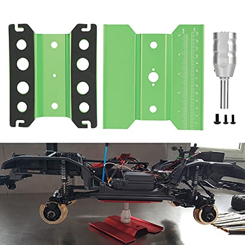 ZJchao Rotation Repair Station Assembly Platform Work Stand for /8/10 Scale RC Model Cars - Height & Aluminum (Green) - color: Green