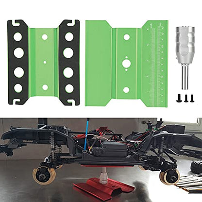 RC Car Repair Stand, Rotation Assembly Platform Work Station with Adjustable Height and 360 Degree Rotation Design for 1/8 1/10 RC Model Car(Green)