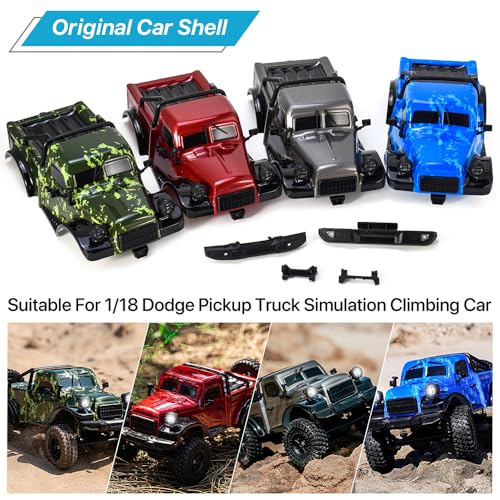 1/18 RC Pickup Truck Body Shell, ABS Impact-Resistant Upgrade for TRX4M Defender/Bronco/Wrangler (Camouflage) - color: Camouflage