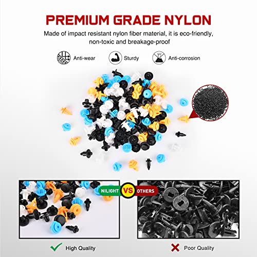 Nilight 120Pcs Car Retainer Clips Fastener Remover 6.5mm 8mm 9mm 9.5mm 11mm Expansion Screws Replacement Kit Bumper Push Rivet Clips for GM Toyata Lexus Subaru - color: For GM Toyota Lexus Subaru - 120 Clips 6.5mm 8mm 9mm 9.5mm 11mm
