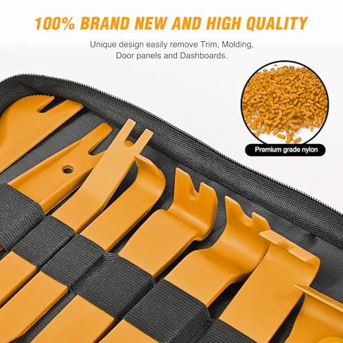 GOOACC 330Pcs Trim Removal Tool Auto Push Pin Bumper Retainer Clip Set | Fastener Terminal Remover Tool Adhesive Cable Clips Kit Car Panel Radio Removal Auto Clip Pliers Yellow - color: Yellow