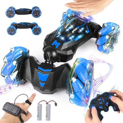 Gesture RC Car, 4WD Gesture Sensing RC Stunt Car Toys for 8-13 Ages Boys Girls, Drift Hand Controlled Remote Control Twist Cars 360° Rotation with Lights Music for Birthday Gifts