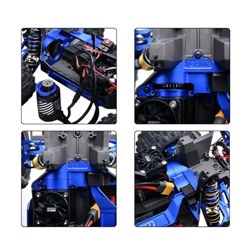 Aluminum 7075 Alloy Adjustable Gear Rotation Quick Release Motor Base for Traxxas 1:16 Mini Maxx 4WD 107154-1 / Mini XRT VXL-3S 108076-1 Monster Truck Upgrades - Green