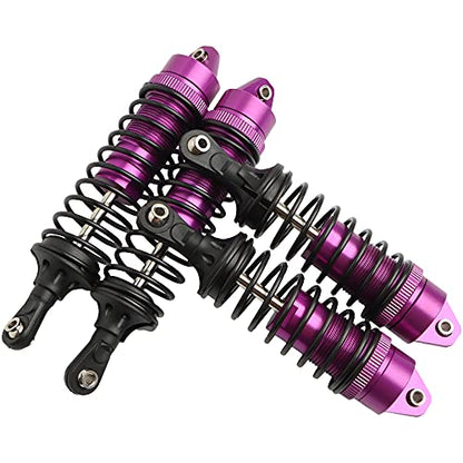 5862 Front & Rear Aluminum Alloy Shock Absorber for 1/10 Slash 4x4 Hoss Rustler Stampede Bandit VXL Nitro Shock Parts Replace of 3760 3762 SLA014 (4-Pack) (Purple) - color: Purple