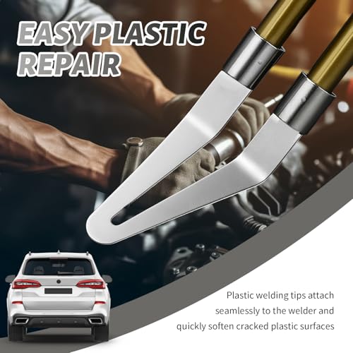 4PCS Plastic Welding Tips Stainless Steels,45° Elbow Plastic Welder Tip for Plastics Welder Gun,Smooth Tip Head Plastics Welding Kit Bumper Repair Kit Car Accessories