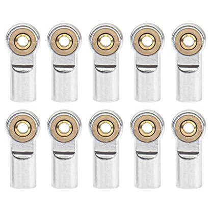 10Pcs ShareGoo M3 Tie Rod End Ball Head Holder Link 3mm Thread Ball Joint Compatible with Tamiya Redcat HSP Traxxas Axial SCX10 1/10 RC Car Truck Boat DIY Robot Airplane,L22mm (Silver)