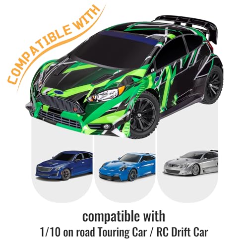 1/10 RC Touring Wheels and Tires 12mm Hex for Traxxas 4Tec 2.0 Tamiya TT02 1/14 Wltoys 144001 1/16 Traxxas Slash 1/18 Latrax Teton Redcat HPI HSP Brushless 2S 3S RC On-Road Tyres, Non-Glued